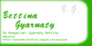 bettina gyarmaty business card